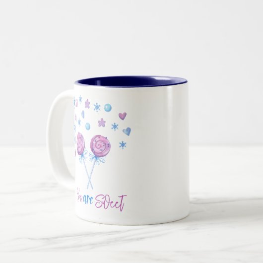 Candy lollipop sucré Café Mug (Devant gauche)