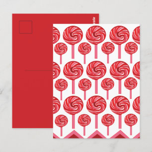 Candy Lollypop Zoete Candy Lollypop Feestje Briefkaart