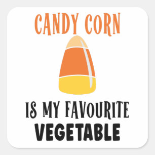Candy-maïs is mijn favoriete groente vierkante sticker