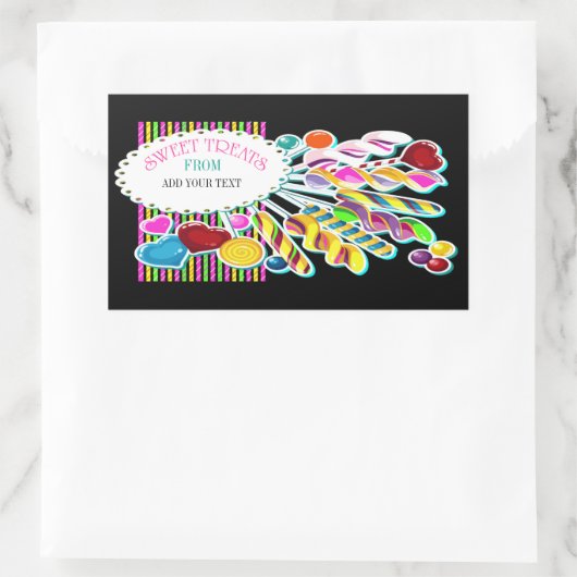 Candy Monogramme Étiquette Customisé (Sac)