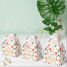 Candy & Ornaments Bright Christmas Pattern Bedankdoosjes