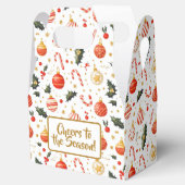 Candy & Ornaments Bright Christmas Pattern Bedankdoosjes (Geopend)