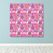 Candy pattern | Lollies pattern | lollipop 19 Canvas Afdruk (Insitu (Houten vloer))