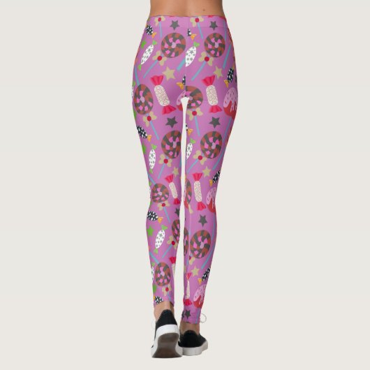 Candy pattern | Lollies pattern | lollipop 19 Leggings (Achterkant)