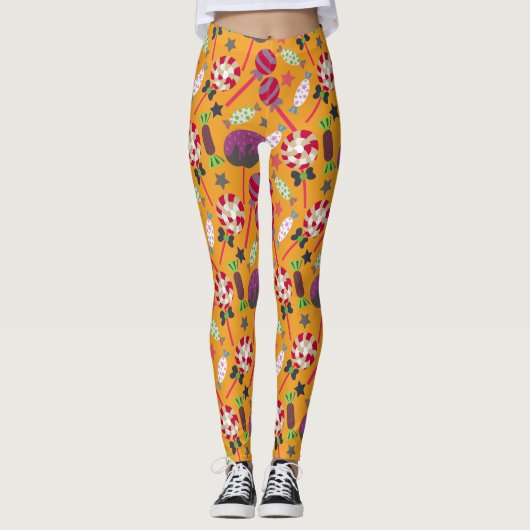 Candy pattern | Lollies pattern | lollipop 23 Leggings (Voorkant)