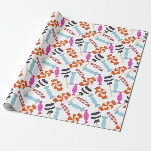 Candy pattern | Lollies pattern | lollipop 35 Cadeaupapier (Uitgerold)