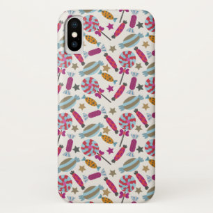 Candy pattern Lollies pattern lollipop 45 iPhone X Hoesje