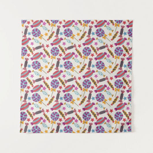 Candy pattern | Lollies pattern | lollipop 46 Wandkleed (Voorkant)