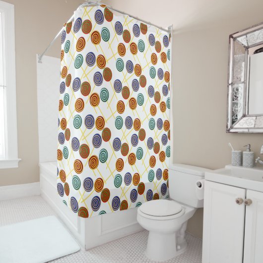 Candy pattern | Lollies pattern | lollipop 47 Douchegordijn (In situ)
