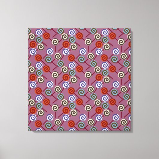 Candy pattern | Lollies pattern | lollipop 49 Canvas Afdruk (Voorkant)