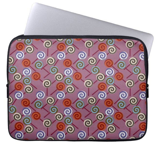 Candy pattern | Lollies pattern | lollipop 49 Laptop Sleeve (Voorkant)