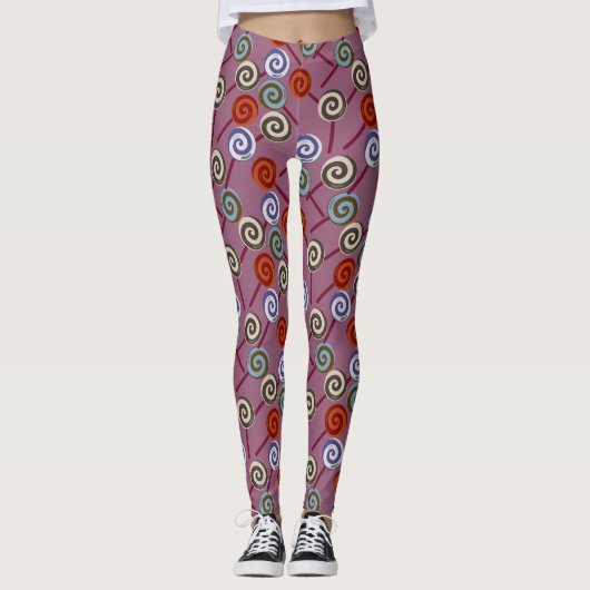 Candy pattern | Lollies pattern | lollipop 49 Leggings (Voorkant)