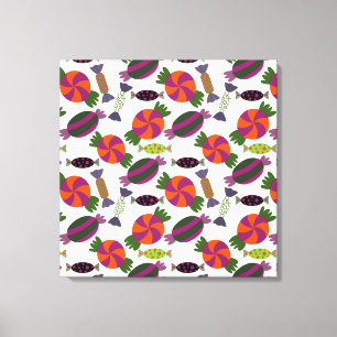 Candy pattern Lollies pattern lollipop 51 Canvas Afdruk