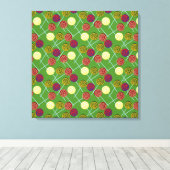 Candy pattern | Lollies pattern | lollipop 58 Canvas Afdruk (Insitu (Houten vloer))