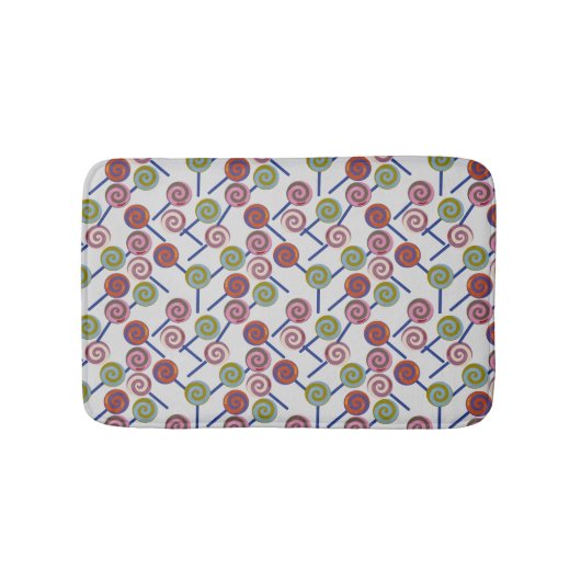 Candy pattern | Lollies pattern | lollipop 8 Badmat (Voorkant)