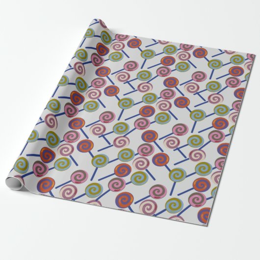 Candy pattern | Lollies pattern | lollipop 8 Cadeaupapier (Uitgerold)