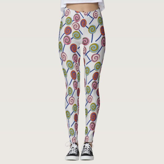 Candy pattern | Lollies pattern | lollipop 8 Leggings (Voorkant)