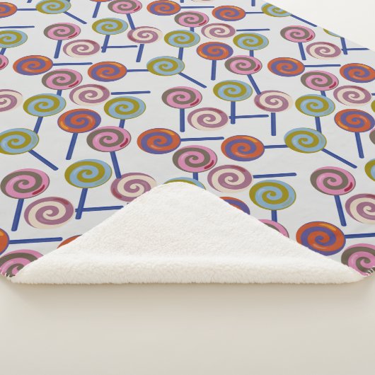 Candy pattern | Lollies pattern | lollipop 8 Sherpa Deken (3/4)