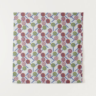 Candy pattern Lollies pattern lollipop 8 Wandkleed