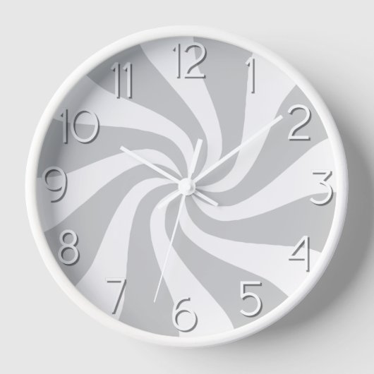 Candy Peppermenthe Gris et Blanc Horloge (Recto)