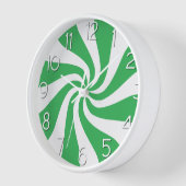 Candy Peppermenthe serrl vert et blanc horloge (Angle)
