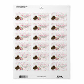 Candy Pop Damask Chicks Baby showers Étiquettes de (Feuille entière)