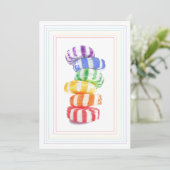 CANDY RAINBOW Carte d'anniversaire plate (Debout devant)