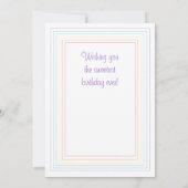 CANDY RAINBOW Carte d'anniversaire plate (Dos)