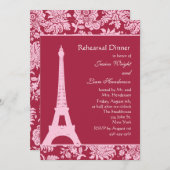 Candy Red à Paris Répétition Dîner Invitation (Devant / Derrière)