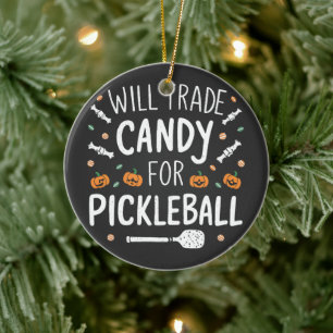 Candy Ruilen Voor Pickleball Enge Halloween Keramisch Ornament
