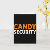 Candy Security Funny Easy Lazy Halloween Dad Mom P Kaart (Gele Bloem)