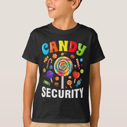 Candy Security Funny Halloween Costume  T-shirt (Voorkant)