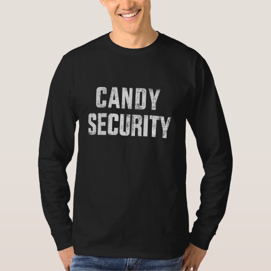 candy security lazy halloween costume t-shirt (Voorkant)