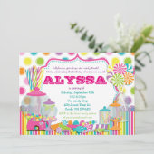 Candy Shop et Sweet Shoppe Party Invitation (Debout devant)
