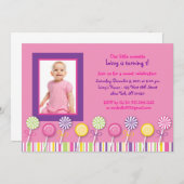 Candy Shop Lollipop Invitations d'anniversaire (Devant / Derrière)