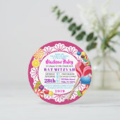 CANDY STORE Bat mitzvah ROND Invitation (Debout devant)