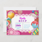CANDY STORE Invitation Bat mitzvah RSVP (Devant)