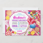 CANDY STORE Sweet sixteen 16 Invitation (Devant)