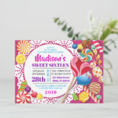 CANDY STORE Sweet sixteen 16 Invitation (Debout devant)
