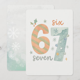 Candy Stripe & Snowflake 67 – Handgemaakte Holiday Kaart