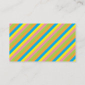 Candy Stripes Appelle Carte de visite (Dos)