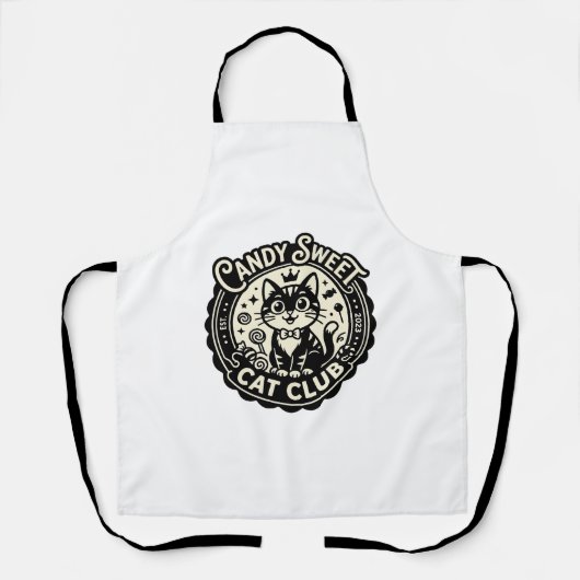 Candy Sweet Kat Grappige Kat Graphics - Candy Swee Schort (Voorkant)