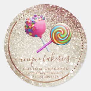 Candy Sweet Sugar Banketbakkerij Ronde Sticker