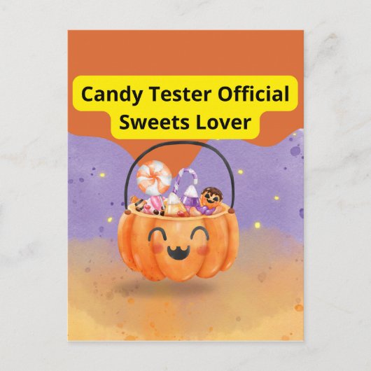 Candy Tester Official Sweets Lover Briefkaart (Voorkant)