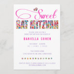 Candy Theme BAT MITZVAH Invitation d'anniversaire<br><div class="desc">Candy Theme Sweet BAT MITZVAH Invitation d'anniversaire</div>