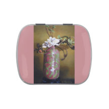 Candy Tin met witte bloem