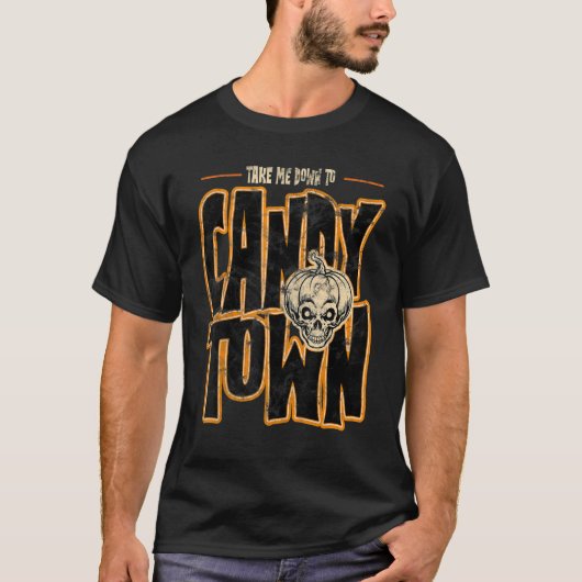 Candy Town Crazy Pumpkin Head T-shirt (Voorkant)