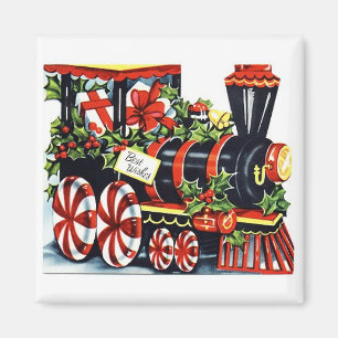 Candy Train de Noël Magnet Vintage