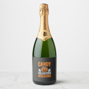 Candy Verzamelaars Welkom Halloween Pompoen Sparkling Wijnetiket