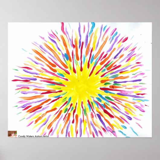 Candy Waters Autisme Artiste Peinture Poster (Devant)
